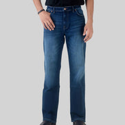Relaxed Straight Dark Blue Wash