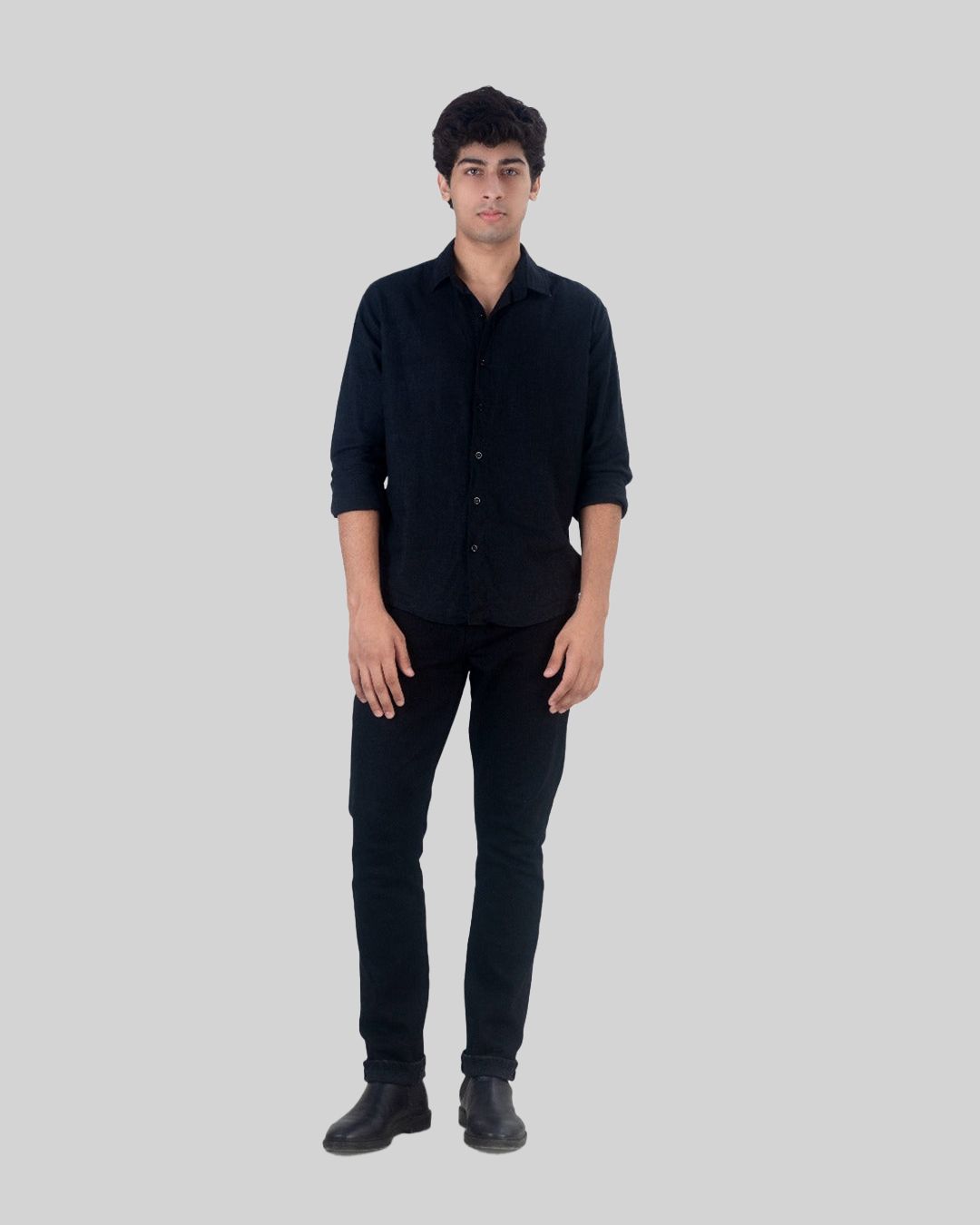 Slim Straight Black Wash