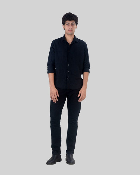 Slim Straight Black Wash