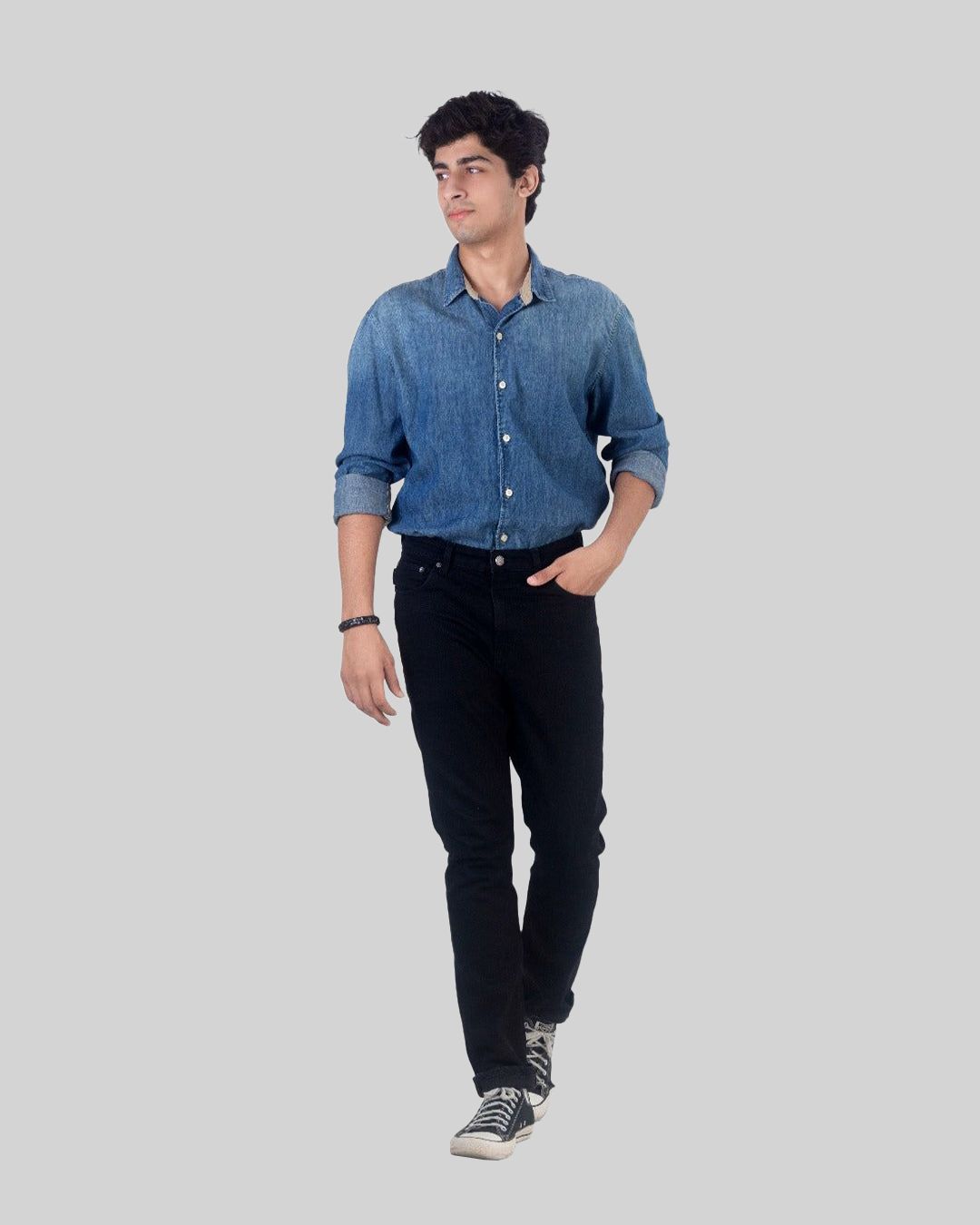 Slim Straight Black Wash