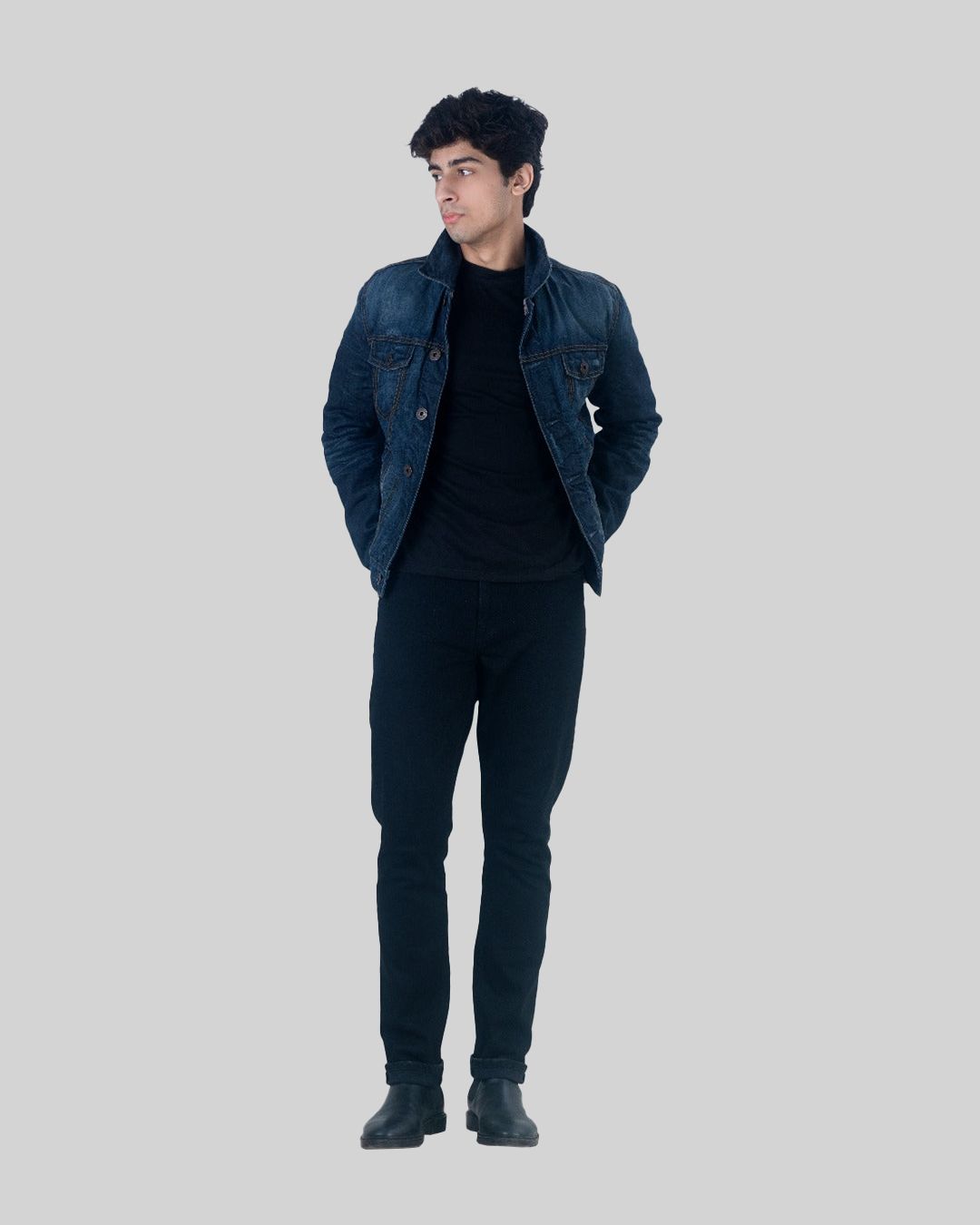 Slim Straight Black Wash