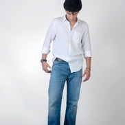 Relaxed Straight Mid Ocean Blue