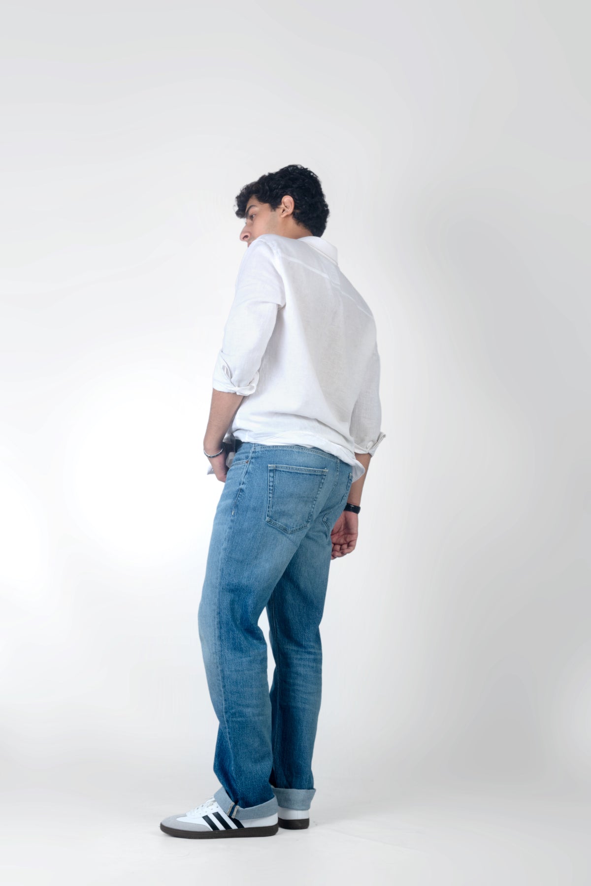 Relaxed Straight Mid Ocean Blue