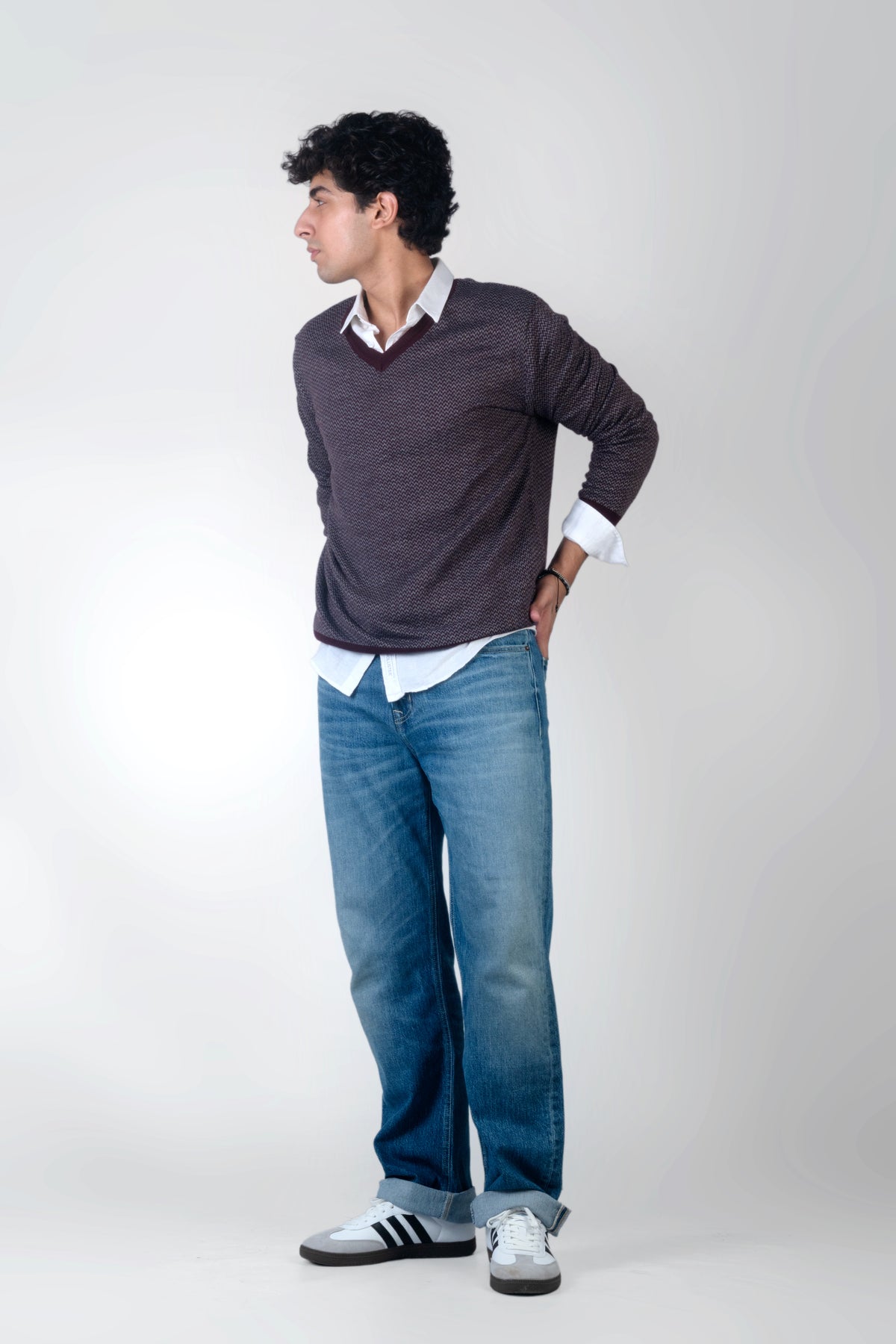 Relaxed Straight Mid Ocean Blue