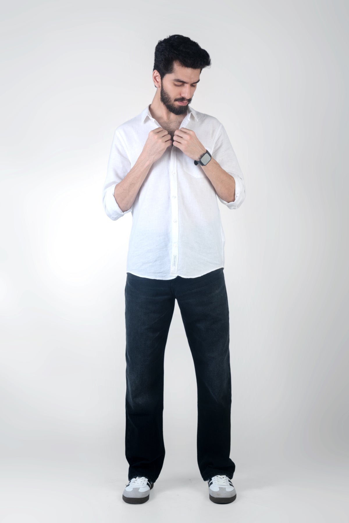 Relaxed Straight Gun Metal Black