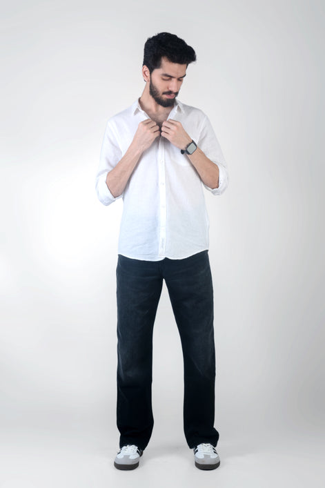 Relaxed Straight Gun Metal Black