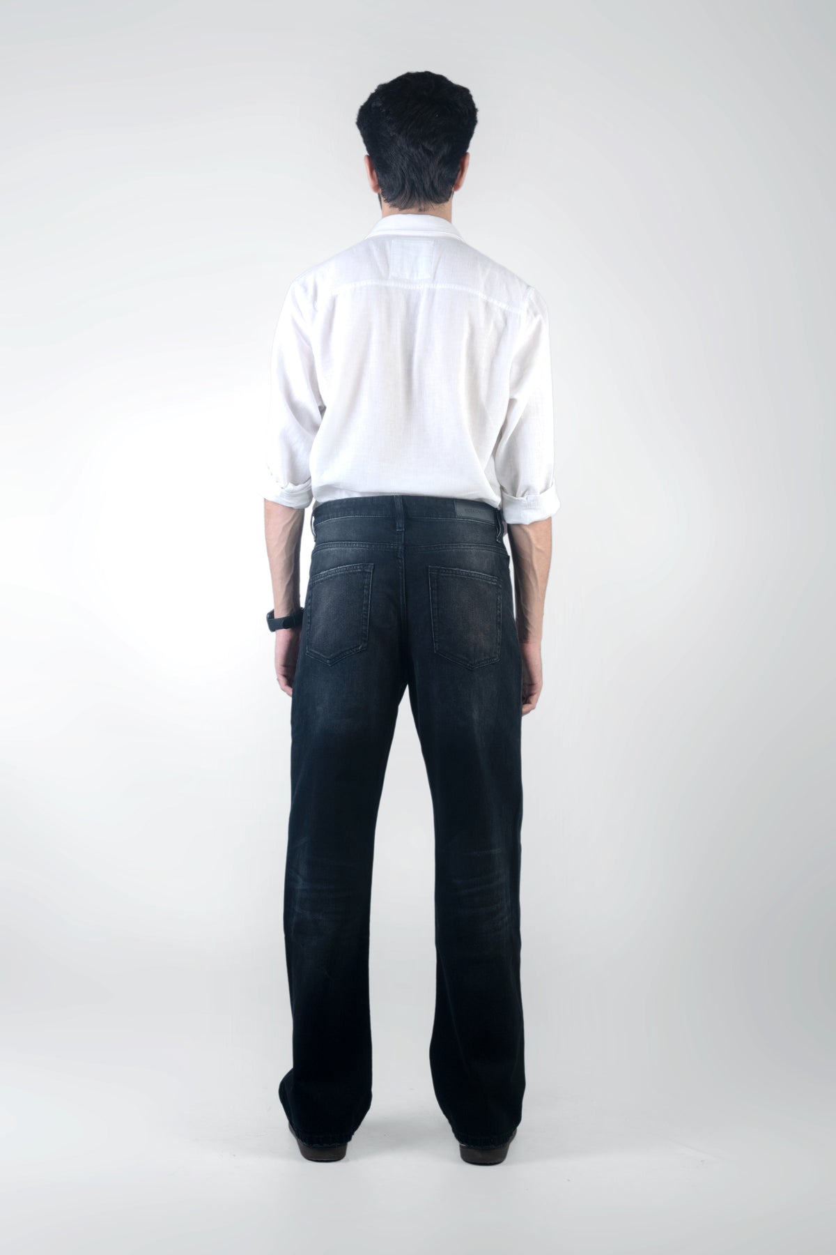 Relaxed Straight Gun Metal Black