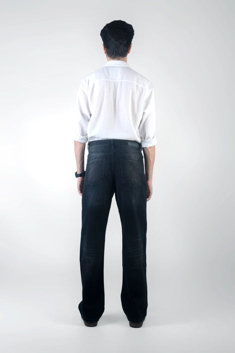 Relaxed Straight Gun Metal Black