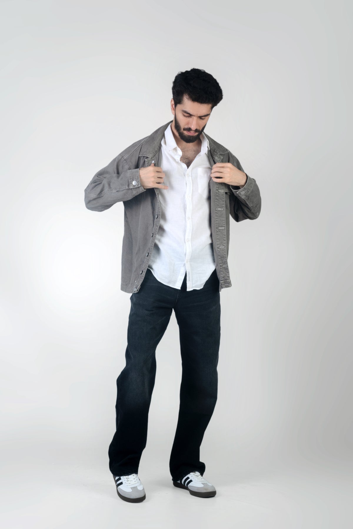 Relaxed Straight Gun Metal Black